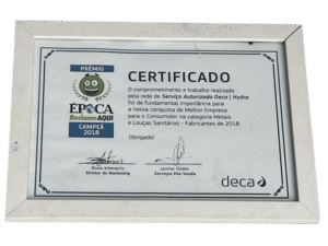Certificado Deca 2018 - Teixeira Socorro da Construção
