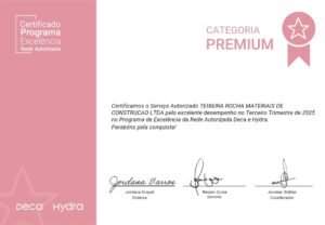 Certificado de Excelência - Categoria Premium 2025